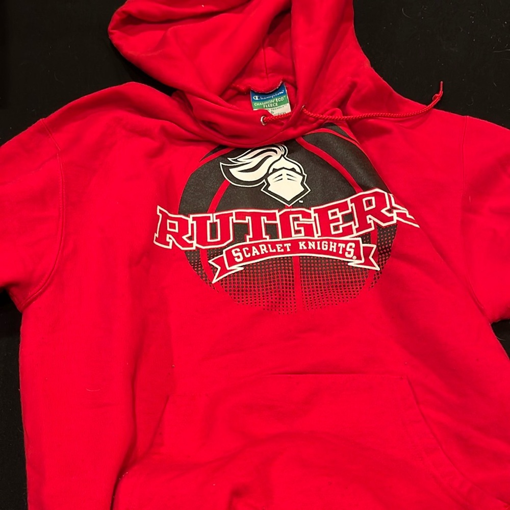 Champion Rutgers Scarlett knights red hoodie small